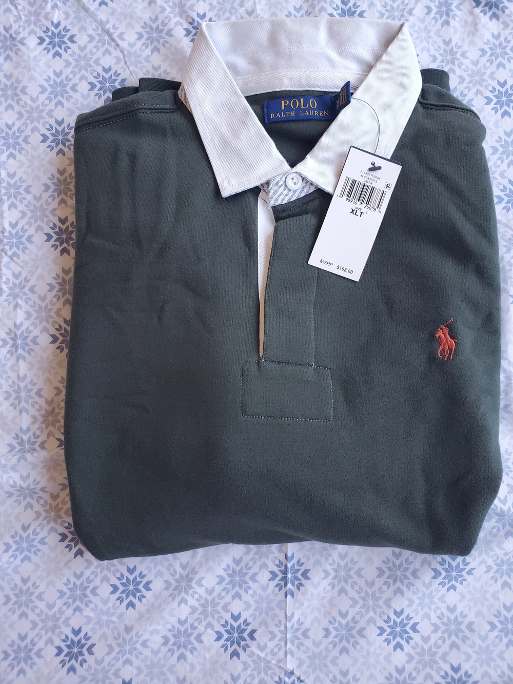 Polo Ralph Lauren Men's Big & Tall Logo Fleece Sweatshirt Size XLT olive green